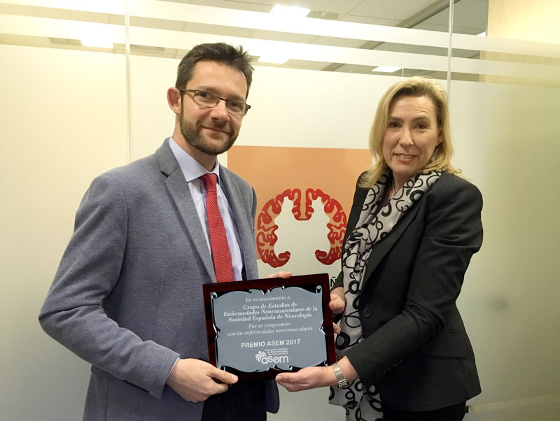 El Grupo de Estudio de Enfermedades Neuromusculares recibe el Premio ASEM