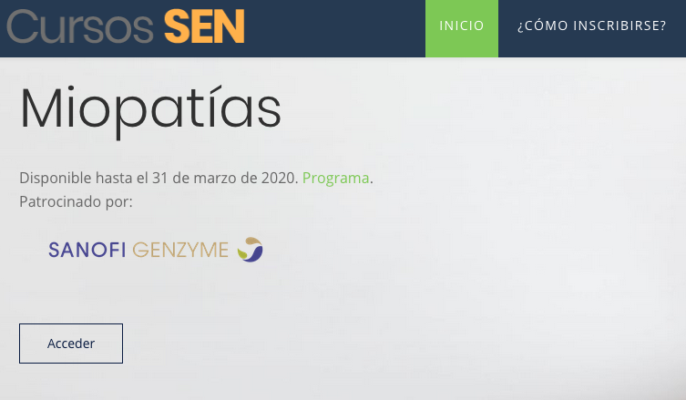 II Curso online de Miopatías de la SEN